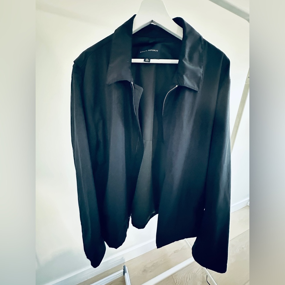 Vintage Classic Banana Republic Black Men’s Bomber Jacket Sleek Stylish XL